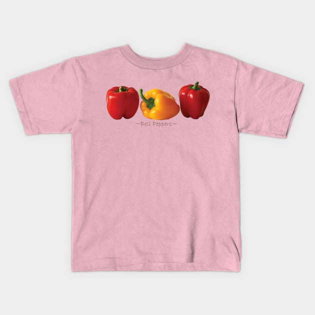 Bell Peppers Dark Kids T-Shirt by pasnthroo